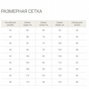 Размерная сетка