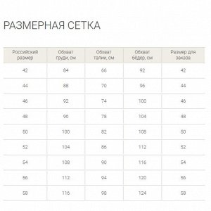 Размерная сетка