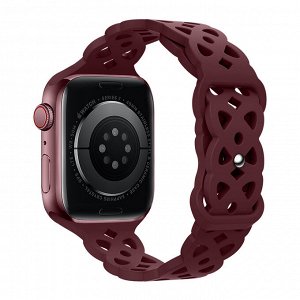 IWatch WA09
Гибкий однотонный силиконовый ремешок cat's eye серии hollow (38/40/41/42 мм)