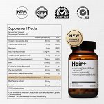 Hair+ для комплексного ухода и оздоровления волос от корней до кончиков, 60 капсул