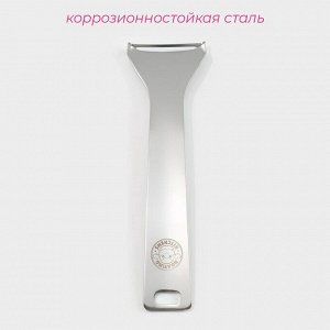 Овощечистка Доляна Zero, 19 см, нержавеющая сталь, серебристая