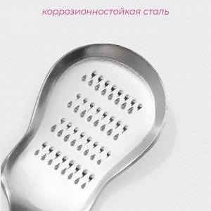 Тёрка для сыра Доляна Steel, 13.5x3 см, серебристая