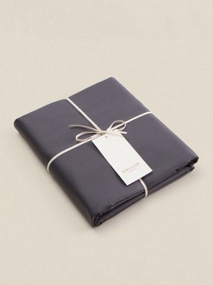Простыня 1.5 спальная SL Home Graphite, 160x235 см, сатин 300ТС, хлопок 100%