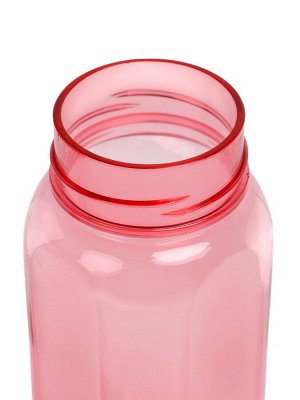Бутылка для воды спортивная, прозрачная, 450 мл, 20?8 см, пластиковая, розовая
