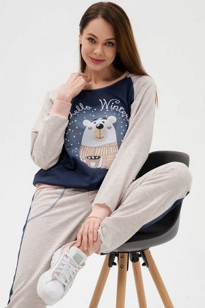 Костюм женский из футера Гамми индиго