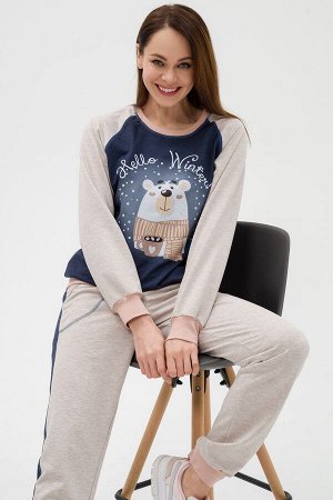 Костюм женский из футера Гамми индиго