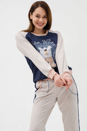 Костюм женский из футера Гамми индиго