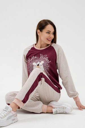 Костюм женский из футера Гамми бордо