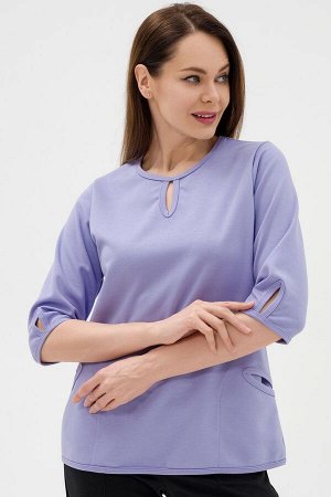 Кофта женская из коттон фита Анфиса сирень