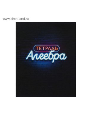 Тетрадь предметная 48 листов в клетку Calligrata, «Неон. Алгебра», обложка мелованный картон