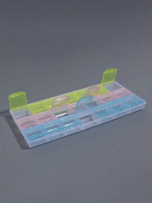 Органайзер для хранения мелочей, 21 ячейка, 21.5x10.5x2 см, МИКС