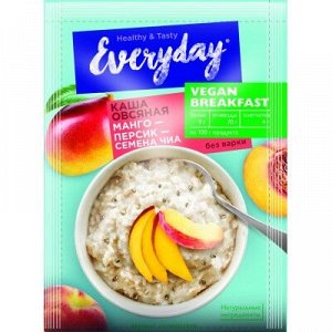 Каша овсяная Vegan Breakfast Манго-персик-семена чиа, Everyday, 36гр