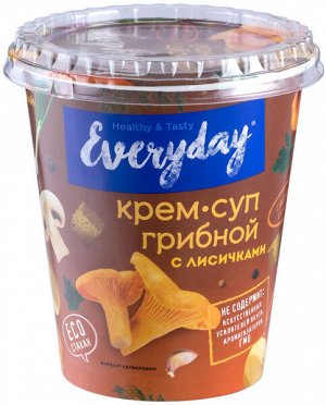 Крем-суп EVERYDAY грибной с лисичками и пшеничными сухариками т/с 32 гр 1/12