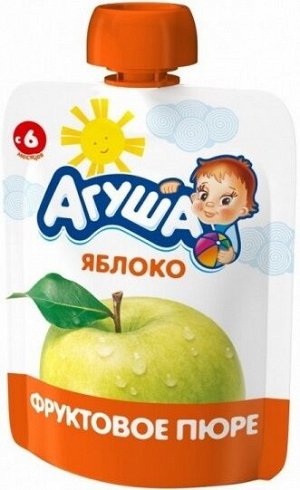 АГУША пюре Яблоко с 4 мес. 90гр. м/у