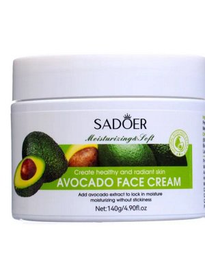 Крем для лица SADOER AVOCADO АВОКАДО,140гр Увлажняющий и освежающий, с маслом семян Авокадо. Стимулирует регенерацию тканей, насыщает клетки эпидермиса влагой. Для всех типов кожи. пр. Китай