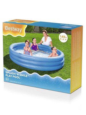Бассейн надувной Bestway «Сияние» 51027, 183x33 см, от 2 лет, МИКС