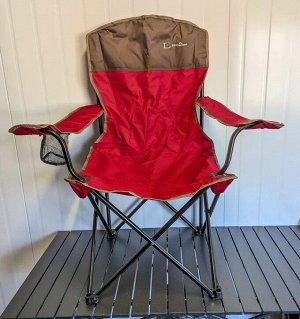 Кресло складное Easy Life [80х50х90см, 2.5кг, до 100кг, Оксфорд, красный-коричневый]