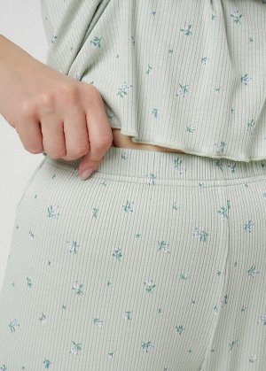 Пижама. Цвет: св.зелёный/молочный