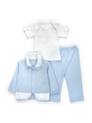 Комплект детский: ползунки, футболка и кофточка, интерлок, гладкокрашенный