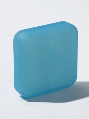 Таблетница, 4 секции, 6x6x2 см, съёмные секции, МИКС