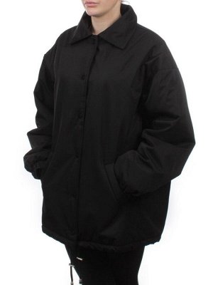 H24-216 BLACK Куртка демисезонная женская (100 гр. синтепон)