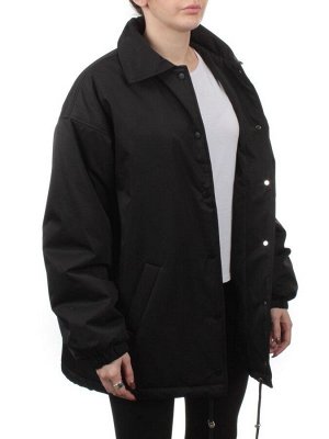H24-216 BLACK Куртка демисезонная женская (100 гр. синтепон)