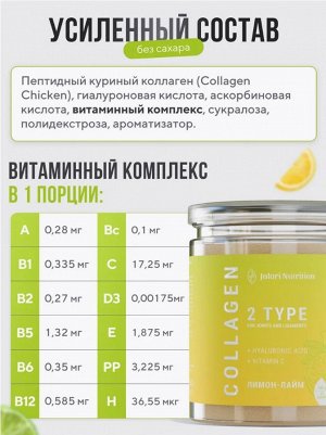 ДЛЯ СУСТАВОВ и СВЯЗОК пептидный коллаген редкого 2 типа с Гиалуроновой кислотой + витамин С. Рекомендован ортопедом