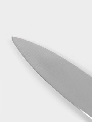 Нож кухонный для овощей Sharp, лезвие 8.5 см, нержавеющая сталь, чёрная ручка