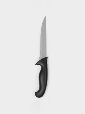 Нож кухонный обвалочный Sharp, лезвие 15.2 см, нержавеющая сталь, чёрная ручка