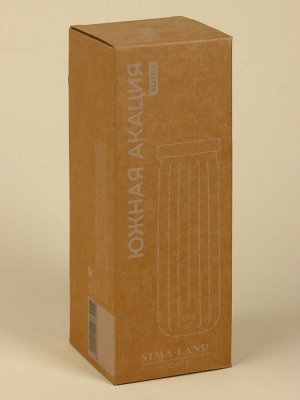 Банка для сыпучих продуктов SL-Home «Дафна», 1.3 л, 9x26 см, с деревянной крышкой. стекло, прозрачная