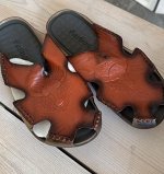Шлепки мужски кожаные