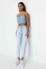 Джинсы с завышенной талией Slim Mom Jeans