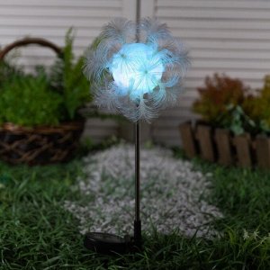 Luazon Lighting Садовый светильник «Клубок», уличный, на солнечной батарее, 70 см, 1 LED, свечение мульти