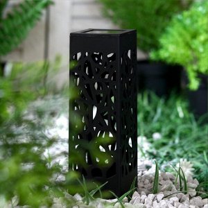Садовый светильник «Ажурный», уличный, на солнечной батарее, 6x29x6 см, 1 LED, свечение белое