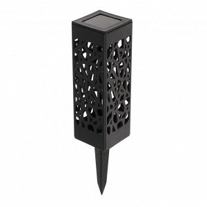 Садовый светильник «Ажурный», уличный, на солнечной батарее, 6x29x6 см, 1 LED, свечение белое