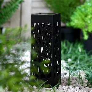 Садовый светильник «Ажурный», уличный, на солнечной батарее, 6x29x6 см, 1 LED, свечение тёплое белое