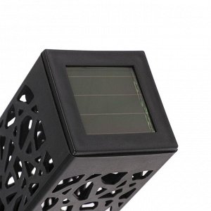 Садовый светильник «Ажурный», уличный, на солнечной батарее, 6x29x6 см, 1 LED, свечение тёплое белое