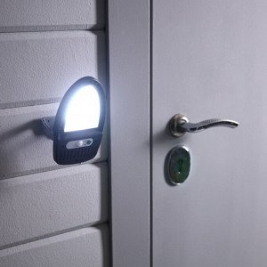Садовый светильник, уличный, на солнечной батарее, 49 LED, с датчиком движения, накладной, свечение белое