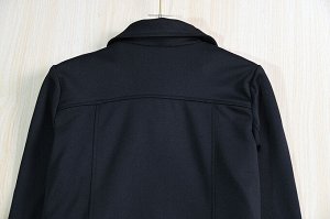Короткая куртка на молнии с длинными рукавами, черная