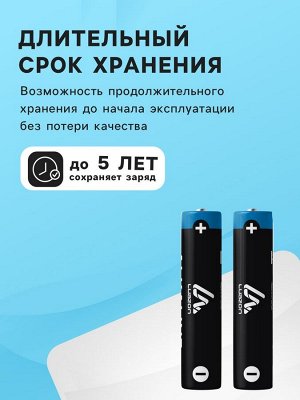 Набор батареек алкалиновых (щелочных) Luazon, AAA, LR03, 24 штуки