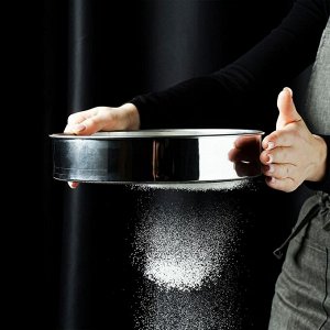 Сито для просеивания Доляна «Металлик», d=21 см, серебристое