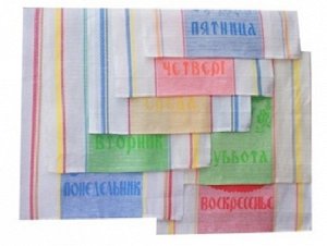 Комплект полотенец п/лен 50х70 (7шт) пестр Неделька Василиса