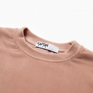 Костюм детский (свитшот, брюки) KAFTAN Plushy 36 (134-140 см), бежевый