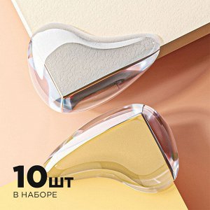 Уголки защитные на мебель для безопасности детей, накладки на углы, прозрачные, силиконовые протекторы, каплевидные, 10 шт.