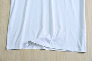 Мужская футболка прямого кроя из хлопка с принтом и короткими рукавами, белая