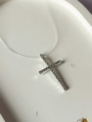 Подвеска на леске "Крестик" (И)