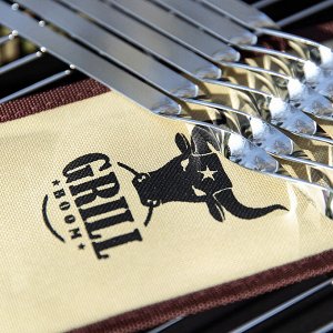 GRILLBOOM Набор шампуров 6шт, нерж.сталь, 60см, в чехле