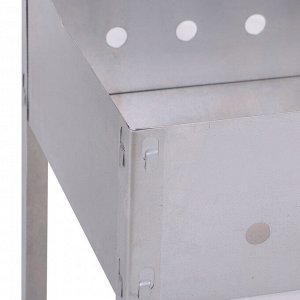 GRILLBOOM Мангал сборный "Эконом", сталь 0,4мм, 35*25*35 см, с шампурами