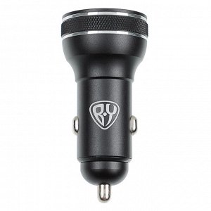 BY Зарядное устройство с дисплеем и подсветкой 12/24 В, 48 Вт QC, PD, PPS, Type-c/USB-A, алюминий