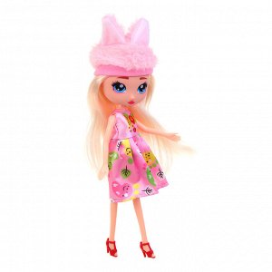 ИГРОЛЕНД Кукла в шапочке с ушками, PP, PVC, 7х5,5х25,5 см, 5 диз.